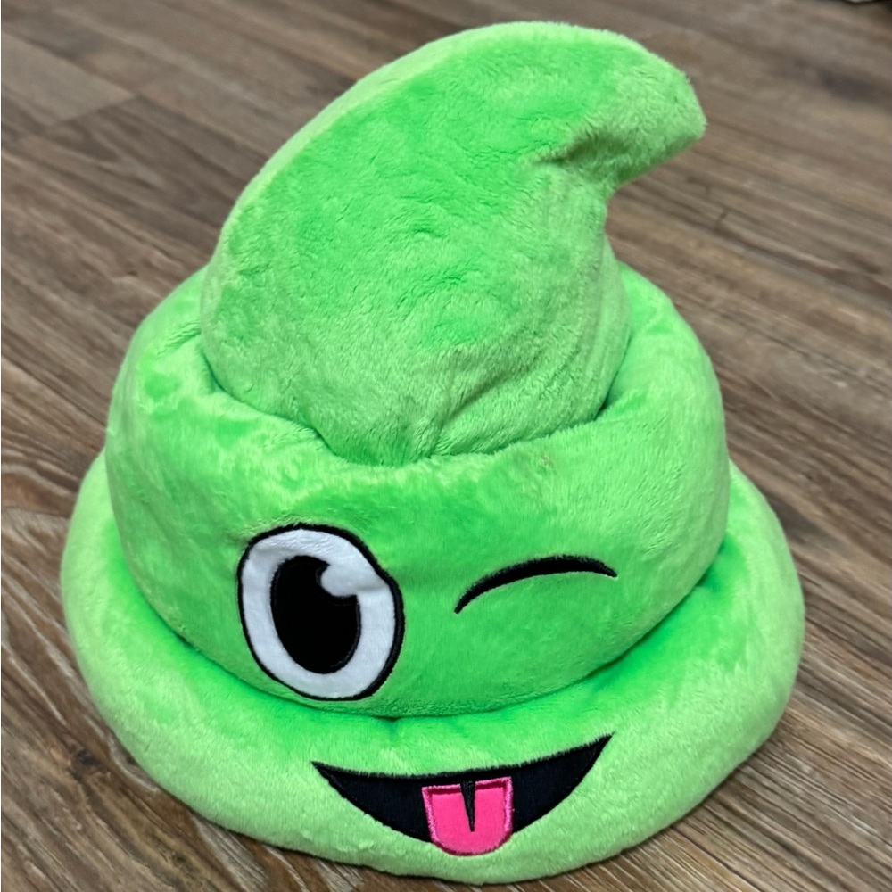 Green Emoji Plush Hat